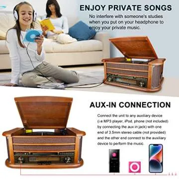 BIGMONAT Vintage Record Player for Audiophiles and Collectors