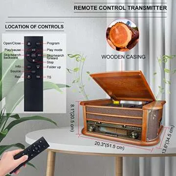 BIGMONAT Vintage Record Player for Audiophiles and Collectors