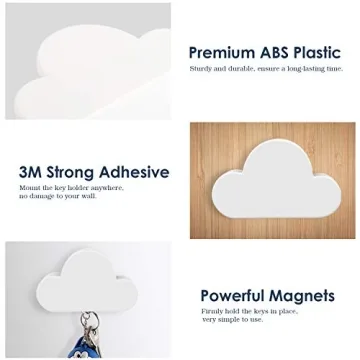 MoKo Magnetic Key Holder for Easy Key Organization - 2 Pack