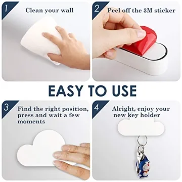 MoKo Magnetic Key Holder for Easy Key Organization - 2 Pack