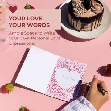 HeartSpace Cards Love & Valentine Card, Handmade Bamboo Valentine's Cards, Valentines Day Cards for Her, Wife, Adults,Valentines Day Card Wife, Valentines Gifts, Valentine Day Gift Him, Classic Hearts