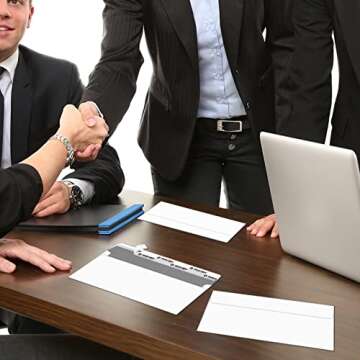 500 Count #10 Security Envelopes,Peel & Seal Windowless Business Envelopes,Security Tint Pattern for Mailing of Checks, Invoices, Documents - 4 1/8 x 9 1/2 Inch - White，Horchen