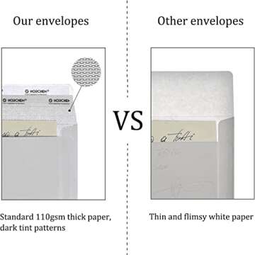 500 Count #10 Security Envelopes,Peel & Seal Windowless Business Envelopes,Security Tint Pattern for Mailing of Checks, Invoices, Documents - 4 1/8 x 9 1/2 Inch - White，Horchen