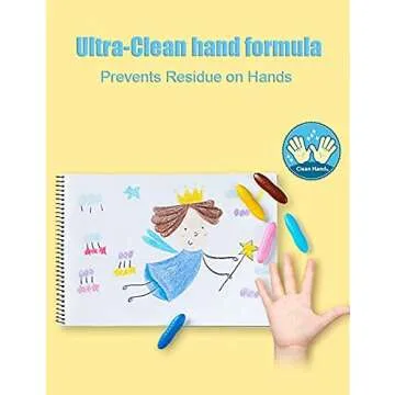 YPLUS Peanut Crayons for Kids, 12 Pastel Colors Washable Toddler Crayons, Non-Toxic Baby Crayons for Ages 2-4, 1-3, 4-8, Coloring Art Supplies Christmas Stocking Stuffers for Kids Toddler