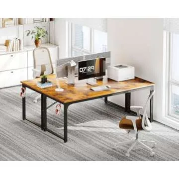 Coleshome 63 Inch Computer Desk, Modern Simple Style Desk for Home Office, Study Student Writing Des...