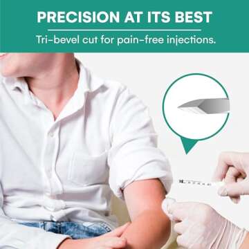 Care Touch CTIS315 Insulin Syringe, 31 Gauge, 5/16" Size, Pack of 100