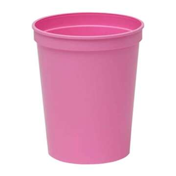 THE MARDI GRAS KREWE Plastic Party Cups, Pack of 25, Blank 16 oz Stadium Cups
