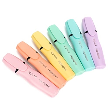 ZEYAR Aesthetic Highlighter Set - 12 Colors, Non-Bleeding, Ergonomic Design