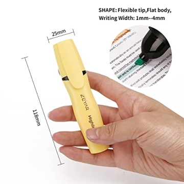 ZEYAR Aesthetic Highlighter Set with Chisel Tip Marker