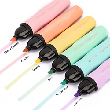 ZEYAR Aesthetic Highlighter Set with Chisel Tip Marker
