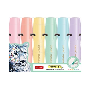 ZEYAR Aesthetic Highlighter Set with Chisel Tip Marker