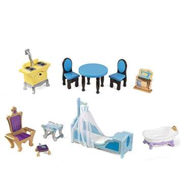 KidKraft Disney® Princess Cinderella Royal Dream Wooden Castle Dollhouse, Over 4 Feet Tall with 12 Pieces, Blue, Gift for Ages 3+