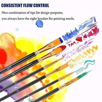 20-Piece Paint Brushes Set for Art & Crafts Supplies