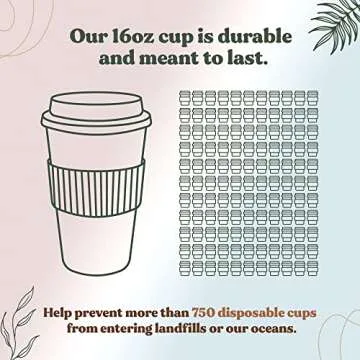 FEBU Eco-Friendly Reusable Coffee Cup - 16oz Dusty Rose