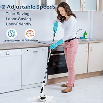 Bomves Electric Spin Scrubber - Cordless Cleaning Brush