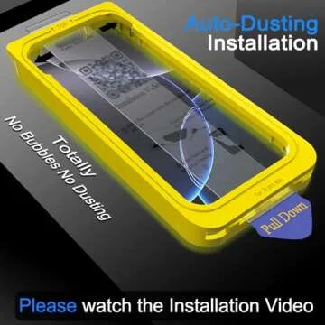 Ferilinso [Auto Dust Install] 3 Pack Screen Protector for iPhone 16 Pro Max [Phone Case fit], 3 Tempered Glass Camera Lens Protector Accessories for Apple