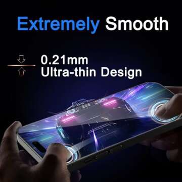 Ferilinso [Auto Dust Install] 3 Pack Screen Protector for iPhone 16 Pro Max [Phone Case fit], 3 Tempered Glass Camera Lens Protector Accessories for Apple