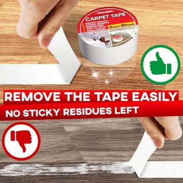 Trazon Double Sided Carpet Tape for Rug Safety