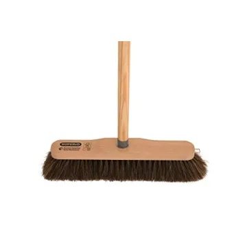 Superio Horsehair Broom Durable with Wooden Handle 48 inches