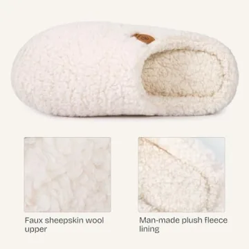 EverFoams Women's Fuzzy Slip-on Slippers for Ultimate Comfort