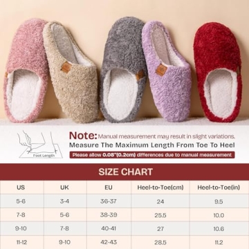 EverFoams Women's Fuzzy Slip-on Slippers for Ultimate Comfort