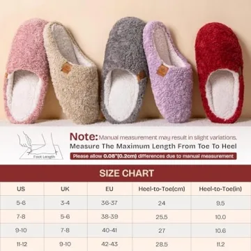 EverFoams Women's Fuzzy Slip-on Slippers for Ultimate Comfort