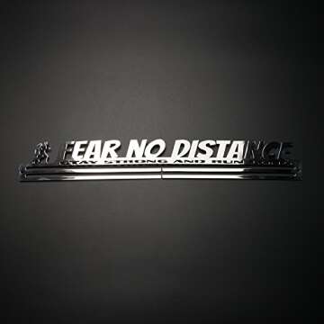 Medal Display + Fear No Distance + Medal Display Rack for 30+ Medals + for Marathon, Running, Race, Sports Medals - Silver