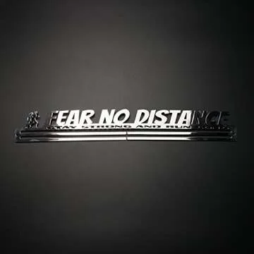 Medal Display + Fear No Distance + Medal Display Rack for 30+ Medals + for Marathon, Running, Race, Sports Medals - Silver