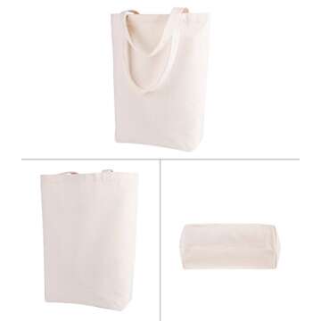 Lily Queen Eco-Friendly Canvas Tote Bags 6-Pack