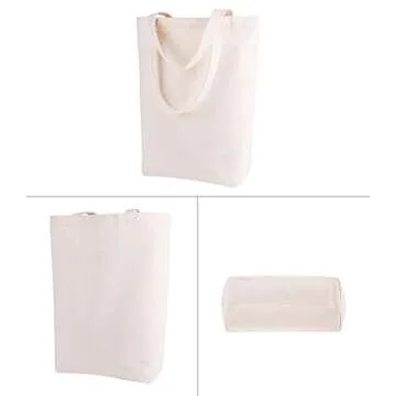 Lily Queen Eco-Friendly Canvas Tote Bags 6-Pack