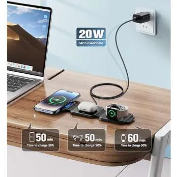 Portable 3 in 1 Charging Station for Apple Devices