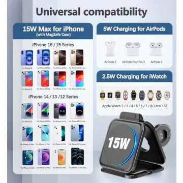 Portable 3 in 1 Charging Station for Apple Devices