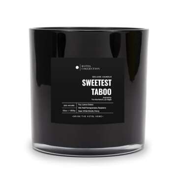 Hotel Collection Sweetest Taboo Deluxe Scented Candle, Luxury Hotel Inspired Big Candle with Hints o...