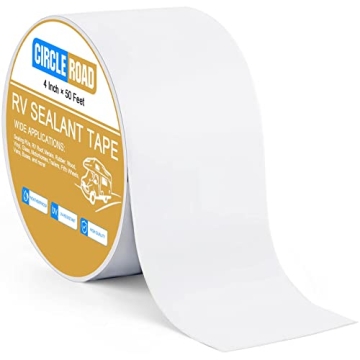 RV Roof Tape White, 4 Inch X 50 Feet RV Repair Sealant Tape, Stop Camper Roof Leaks, UV-Resistant, W...