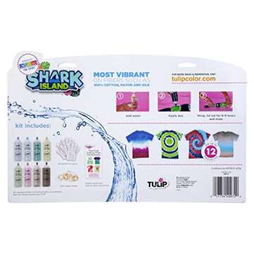 Tulip One-Step Tie-Dye Kit 8 Vibrant Colors Tie-Dye, Shark Island