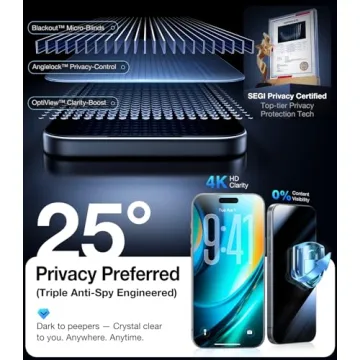 UltraGlass 9H+ Armor Privacy Screen for iPhone 17 Pro Max
