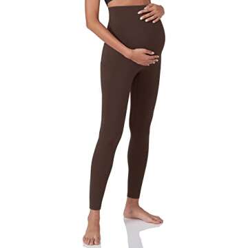 Enerful Women's Maternity Workout Leggings Over The Belly Active Wear Pants