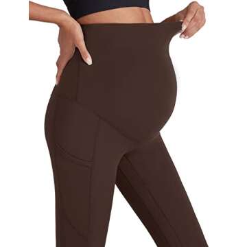 Enerful Maternity Workout Leggings with Pockets