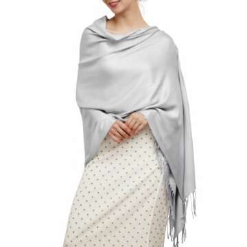 FURTALK Women's Scarf Pashmina Shawls and Wraps for Evening Dress Wedding Bride Bridesmaid Gifts Win...