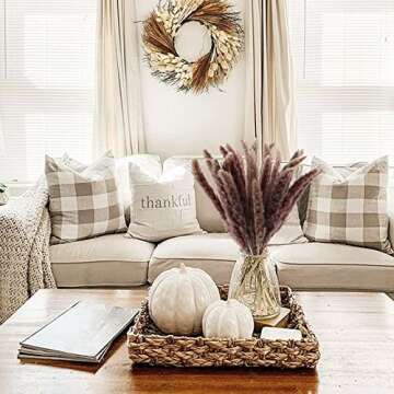 XHXSTORE 30pcs Brown Pampas Grass Decor for Elegant Weddings