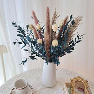 XHXSTORE 30pcs Brown Pampas Grass Decor for Elegant Weddings