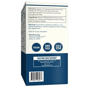 Nasomin Nasal Iodine Spray Natural Germ Defense