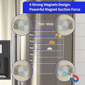 AITEE Acrylic Magnetic Weekly Meal Planner for Fridge