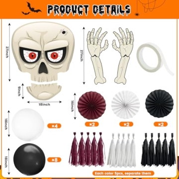 Halloween Trunk or Treat Skeleton Decor Kit