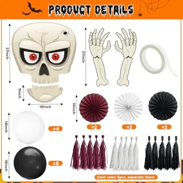 Halloween Trunk or Treat Skeleton Decor Kit