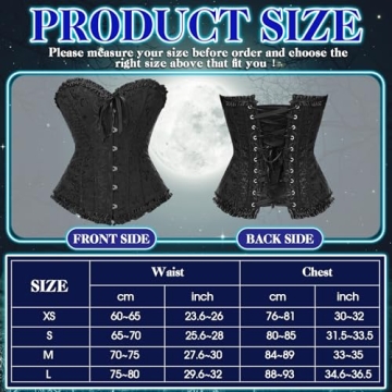 Newcotte Steampunk Witch Costume 4 Pcs Set for Halloween