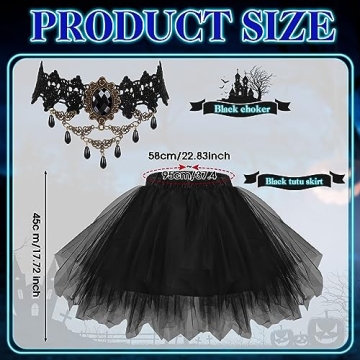 Newcotte Steampunk Witch Costume 4 Pcs Set for Halloween