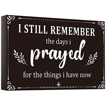 I Still Remember The Days I Prayed Home Wall Decorations Wooden Table Centerpieces Box Sign Farmhous...