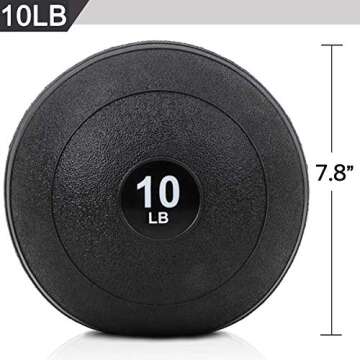 Outroad Slam Ball Textured Surface Fitness Gym Equipmentfor Strength and Conditioning Exercises, Cross Training, Cardio and Core Workouts (10lbs)