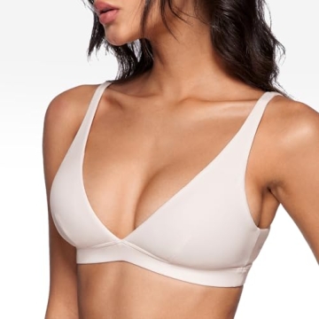 INGIA Women's Deep V-Neck Sports Bra Yoga Workout Essential